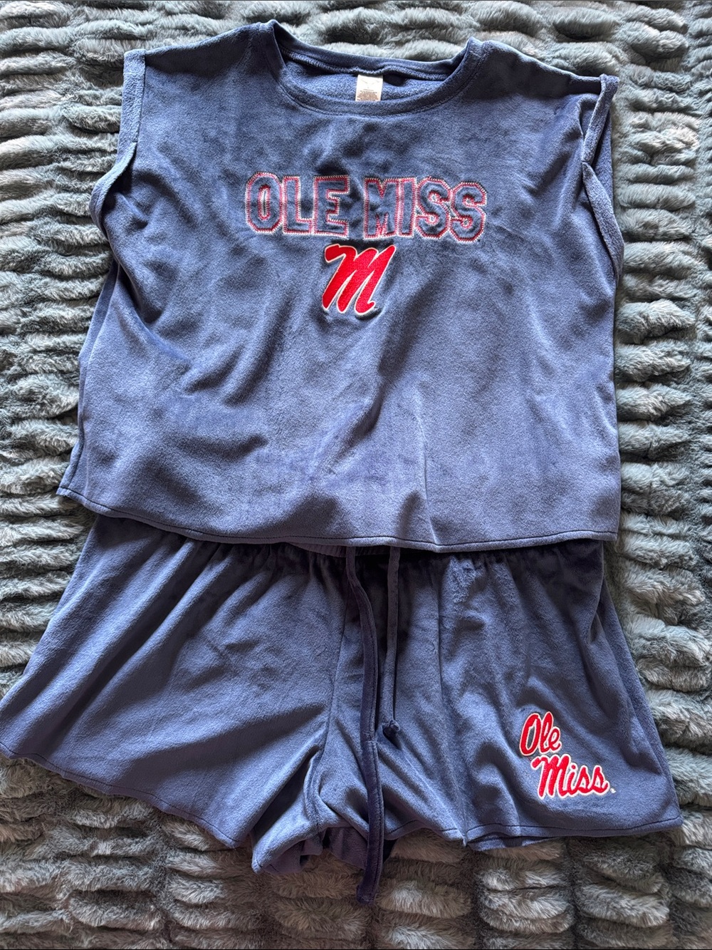 Navy Blue Women's lounge muscle tee & Shorts Set. NWOT